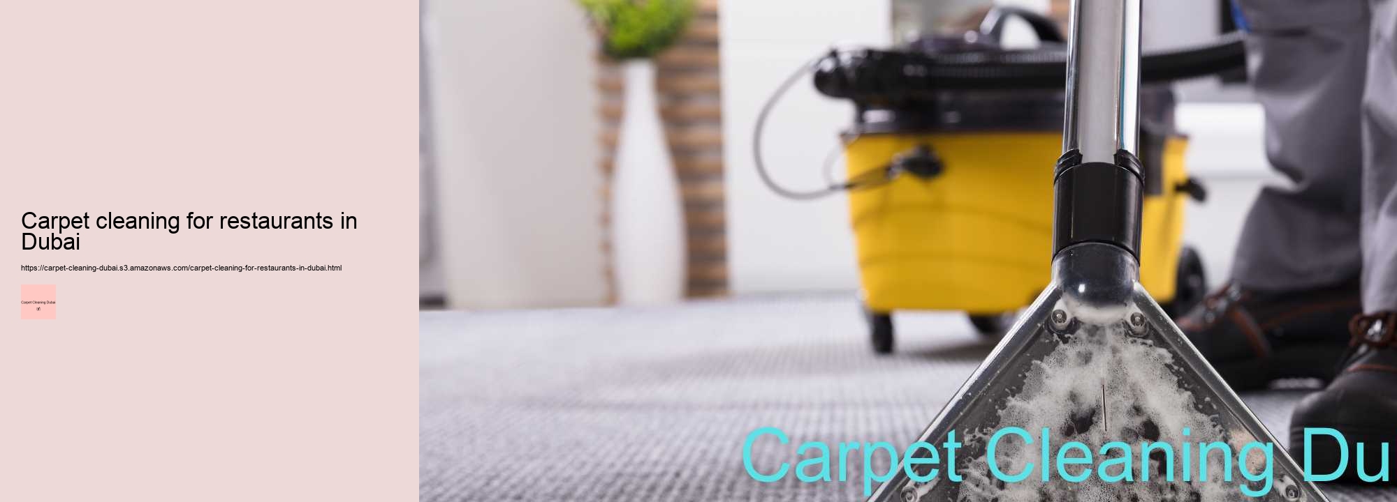 Carpet cleaning for restaurants in Dubai