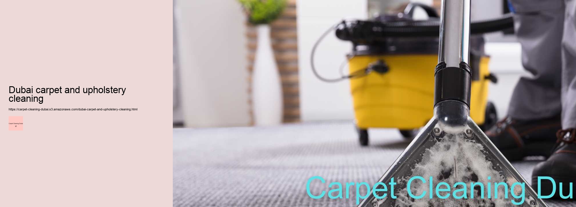 Dubai carpet and upholstery cleaning